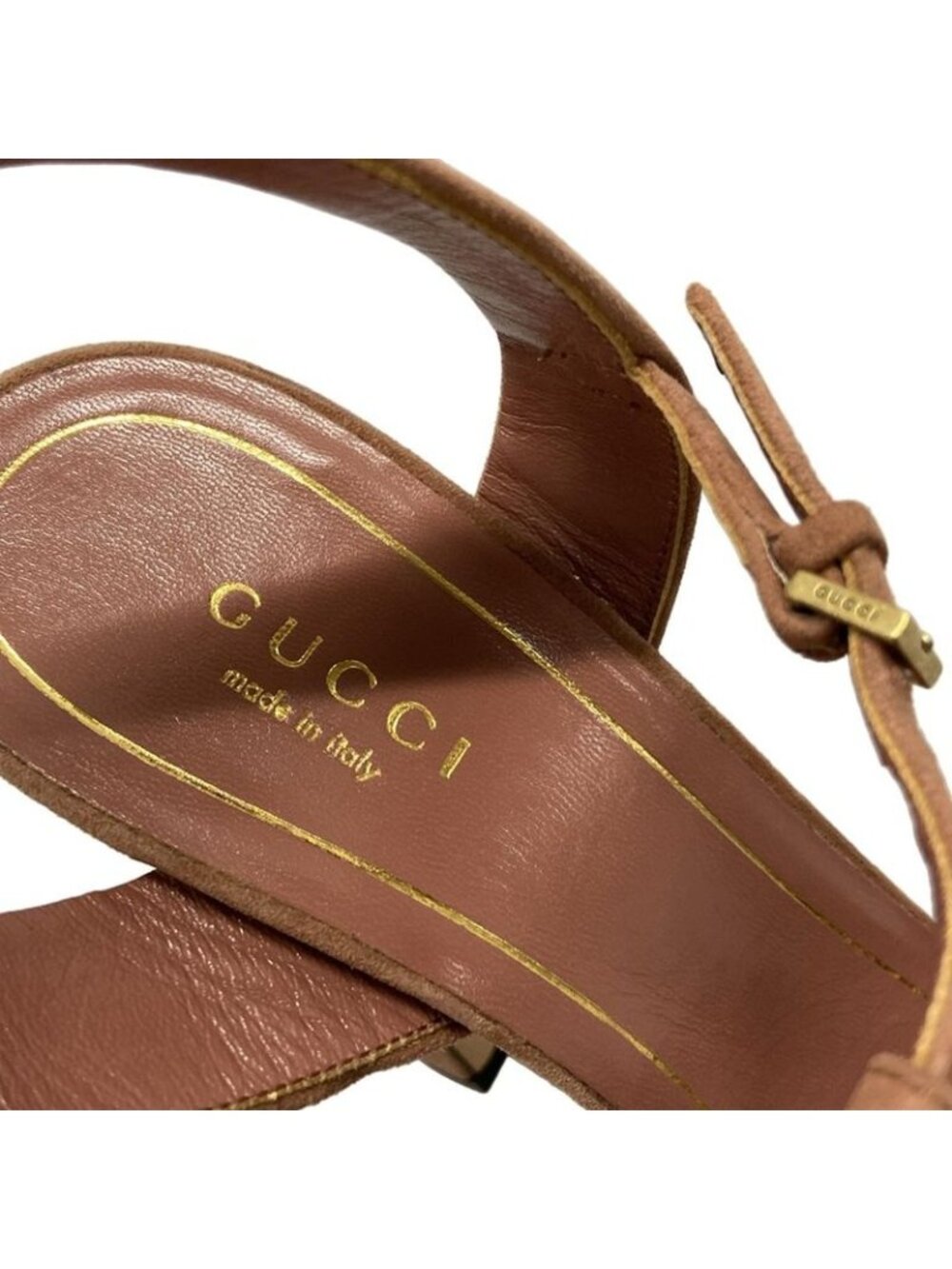 Gucci Sandals 37 Pink Rhinestone - Picture 9 of 10